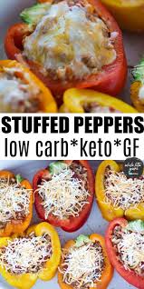 Healthy Stuffed Peppers No Rice Keto Recipes Dinner Keto Stuffed Peppers Low Carb Vegetables