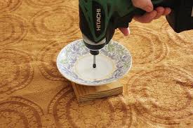 How To Drill A Hole In A China Plate Ehow Com Drilling Holes In Glass Teacup Crafts Drilling Glass