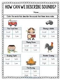 Describing Sounds Worksheet Meant To Help Address The 1st Grade Ngss Physical Science Standards Use Preschool Music Activities Classroom Fun Music Curriculum