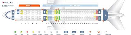 Seat Map Second Cabin Version Of The Boeing 757 200 75a Pacific Delta Air Lines