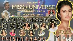 Top 5 miss universe finalists. Top 10 2nd Pre Arrival Predictions Miss Universe 2020 21 April Edition