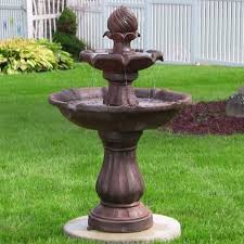 2 Tier Garden Water Fountain Kit Solar Technology Pump Patio Outdoor Vintage Set Sales Ebay A Fountains Outdoor Water Fountains Outdoor Solar Water Fountain