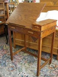 With The Adjustable Work Top This Oak Table Could Be Used For Art Work Or As A Drafting Table Made In The 1930 S Drafting Table Art Studio At Home Art Table