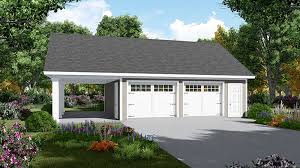 Structures with three closed walls and/or a vehicle door are considered garages and must meet the requirements of a garage. One Story Traditional 2 Car Garage Plan With Carport