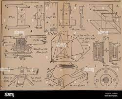 Elements of plane and solid free-hand geometrical drawing, with lettering;  and some elements of geometrical ornamental design, including the  principals of harmonic angular ratios, etcIn three parts ..for draughtsmen  and artisans; and