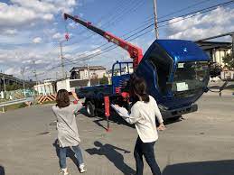 トラック１２３のお仕事 中古ユニック4段クレーン付きトラック写真撮影 トラック 荷台 荷台 トラックの荷台