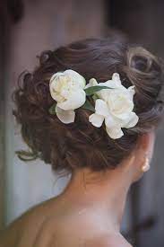 10 Ways To Incorporate Gardenias Into Your Wedding Romantic Wedding Hair Flowers In Hair Romantic Wedding Hair Updo