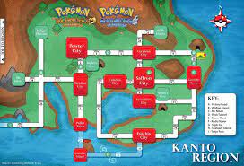 Kanto Map Using This For My Where Is Your Ra Board Pokemon Rpg