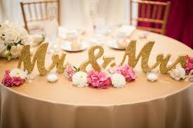 Gold Glitter Mr And Mrs Wedding Signs For Sweetheart Table Decor Wooden L Sweetheart Table Wedding Wedding Sweetheart Table Decor Wedding Table Decorations Diy