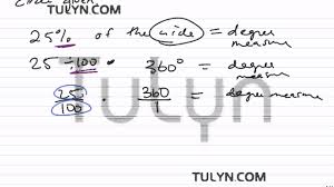 converting from percentage of a circle to degree angle measure 3