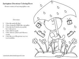 These packs are hugely popular in our store and are g. Freebie Friday Springtime Directions Coloring Sheets Communication Station Color Worksheets Following Directions Color Worksheet