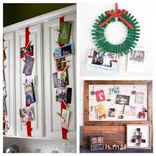 Measure and cut the ribbons for displaying christmas cards. 8 Creative Ways To Display Christmas Cards A Cultivated Nest