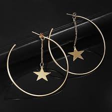 Coming with three different pairs that range from smallest to biggest, you can easily accessorize your outfit with the option that fits it best. Buy Women S Simple Hoop Earrings Round Hollow Earrings With Stars Gold Earrings At Affordable Prices Free Shipping Real Reviews With Photos Joom