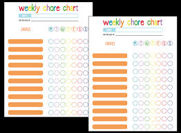 Printable Weekly Chore Chart Fellowes