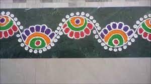 Image Result For Border Rangoli Designs For Doors Rangoli Border Designs Rangoli Designs Easy Rangoli Designs Videos