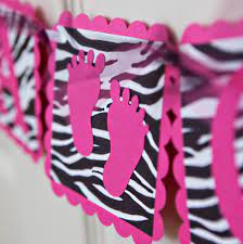 Cute Banner Baby Shower De Color Rosa Baby Shower Carteles Temas De Baby Shower