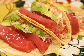 Maybe you would like to learn more about one of these? Ahi Tuna Fish Tacos With Wasabi Creme And Ramen Slaw For The Love Of Food