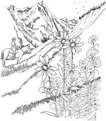 Landscapes coloring pages coloringpages1001 com. Detailed Landscape Coloring Pages For Adults Part 1