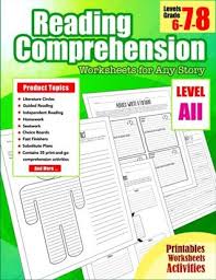 reading comprehension 7th grade reading comprehension grade 7 worksheets for any story for 6th 7th 8th grade by antony cole