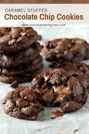 Table of contents the best double chocolate chip cookies ever what makes these chocolate cookies so good? Caramel Stuffed Double Chocolate Chip Cookies Chocolate With Grace