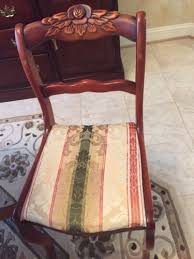 4 Rose Carved Back Dining Room Chairs Chair Chic Chair Dining Room Chairs