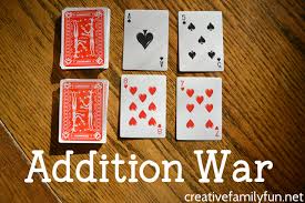 How to play the children's card game war, which is played in many countries under various names. Addition War Card Game Creative Family Fun