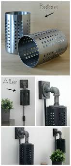 So Baut Ihr Euch Eure Eigene Industrie Lampe Aus Diesem Ikea Utensil Ikeahacks Industrial Diy Sconces Diy Industrial Lighting Industrial Sconce