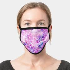 Trendy Purple Blue Henna Floral Mandala Pattern Face Mask Zazzle Com In 2020 Watercolor Floral Pattern Purple Watercolor Girly