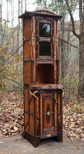 Www Lpostrustics Com Adirondack Rustic Chimney Cabinet With Birch Bark And Twig Details Rustic Cabin Furniture Rustic Furniture Rustic Style Decor