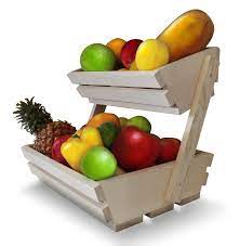 2 in 1 banana hook tree fruit basket bowl hanger stand dining table storag hinch. Fruit Basket Stand Premium 2 Tier Wooden Display Rack For Fruits And Vegetables Storage Holder Organizer For Your Kitchen Counter Rustic Countertop Look Comes Fully Assembled Buy Online In Burundi At