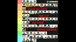 Anime mania roblox tier list. All Star Tower Defense List All Star Tower Defense Tier List Best Characters Astd Mejoress Create Your Own All Star Tower Defence Ranking Save Download Tier List Sword Word