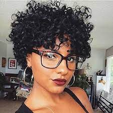 Lmy Hair Short Red Brown Curly Wigs For Black Women Heat Resistant Synthetic Wig For Women A Short Curly Haircuts Curly Hair Photos Curly Hair Styles Naturally