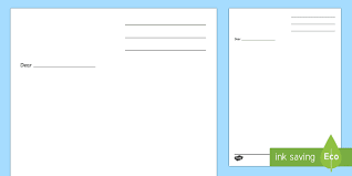These adorable papers will have your kids excited to write! Free Letter Writing Template Blank Letter Template