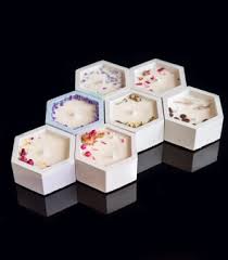 2.75 square pot (case of 1,000) contact for quote. Premium Photo Four Decorative Candle With Leaves Of Flowers In The Ceramic Pots In The Form Of Honeycombs Isolated On Black Acrylic