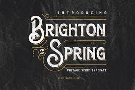 There are elegant and unusual fonts, serif and slab serif, rigorous and handwritten fonts and more in the showcase. Brighton Spring Font By Typealiens Creative Fabrica