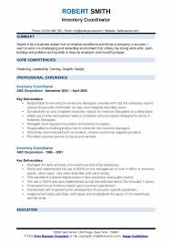 Achieved a consistent 100 percent accuracy on chargebacks and vendor returns. Inventory Coordinator Resume Samples Qwikresume