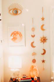 Moon Phase Decoration Hanging Wall Decor Boho Room Aesthetic Bedroom