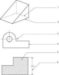 One line drawing style of the a b c capital letters with a pen that writing on. The Language Of Lines Basic Blueprint Reading