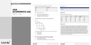 Aqa As Economics Practice Papers Economics Tutor2u