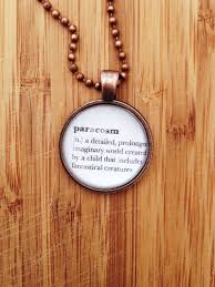 Whimsical Definition Necklace Imaginary Word Paracosm Pendant Gift For Writer Gift For Book Lover Child At Heart Imagi Pendant Writer Gifts Book Lovers Gifts