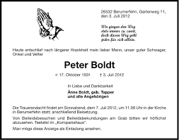 Scroll below and check more details. Traueranzeigen Von Peter Boldt Ok Trauer De