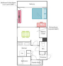 Typical 1 bedroom apartment layout. Japanese Apartment Size Guide With Diagrams Apts Jp