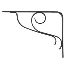 Strong metal home depot brackets cost about 7 bucks and the junky ones around $2. Rubbermaid 6 In X 8 In Black Steel Vine Decorative Shelf Bracket 1877647 Decorative Shelf Brackets Shelf Brackets Rubbermaid