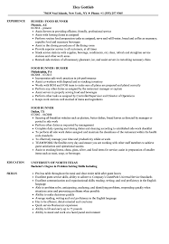 food runner resume samples velvet jobs