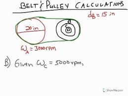 Poe Belt Pulley Calculations