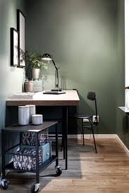 31 Ideas Home Office Green Walls Inspiration For 2019 House Interior Home Office Design Interior Albert einstein once famously quipped, if a cluttered desk is a sign of a cluttered mind, of what, then, is an empty office lighting can be tricky. green walls inspiration for 2019