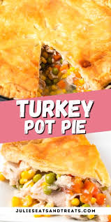 If You Have Leftover Turkey Making This Delicious Turkey Pot Pie For Dinner It S Made With A Puff Pastry Tha Turkey Pot Pie Turkey Pot Leftover Turkey Recipes