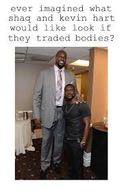 A cheeky redditor photoshopped kevin hart. Shaquille O Neal Kevin Hart Meme Painted