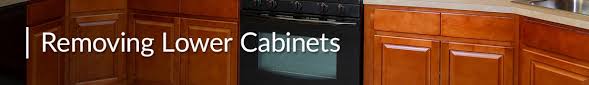 Countertops can also be held in place with brackets, nails or additional adhesive. How To Remove Kitchen Cabinets A Diy Guide Dumpsters Com