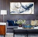 Amazon.com: Framed Wall Art Abstract Art Paintings Blue Fantasy ...